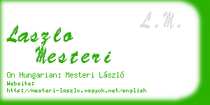 laszlo mesteri business card
